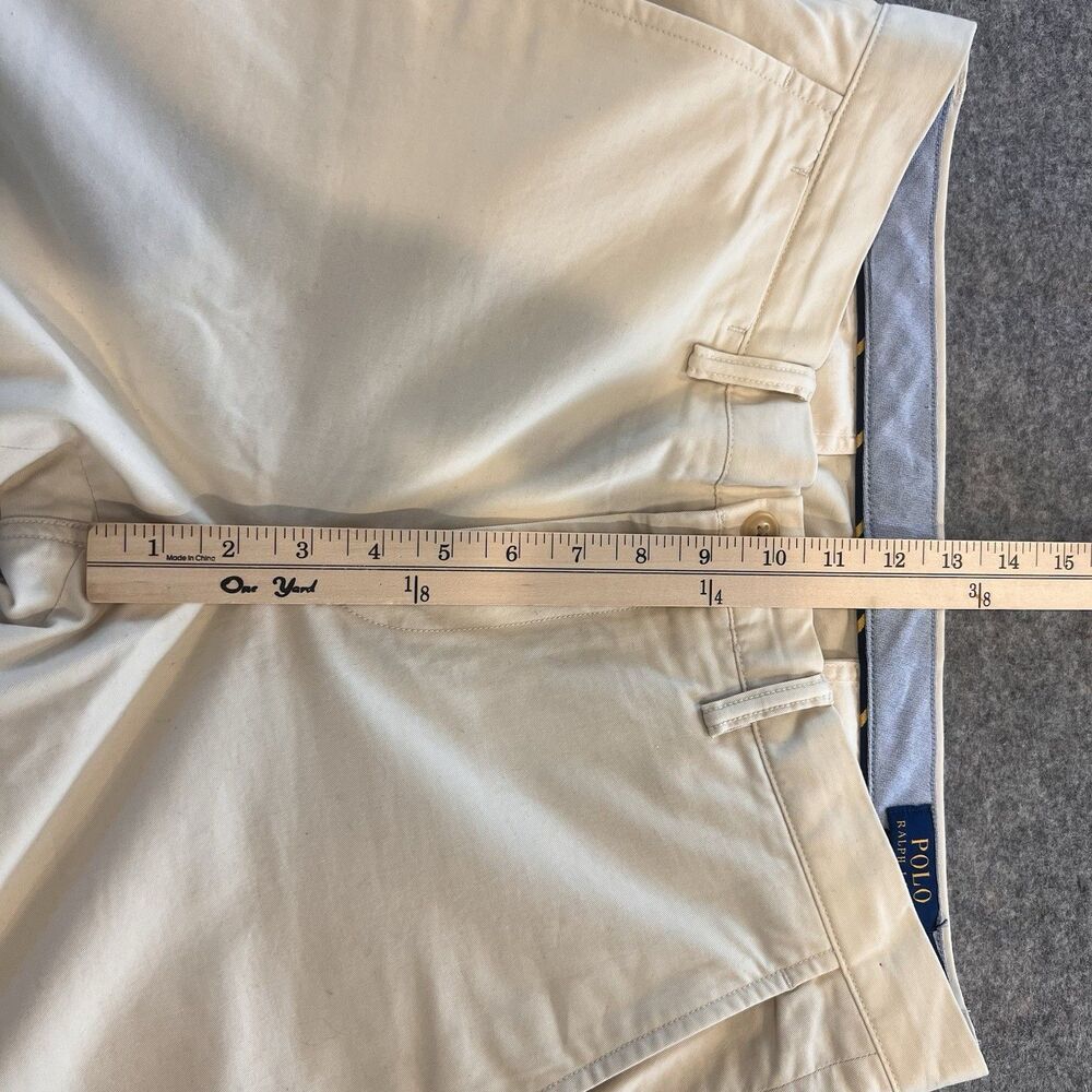 Polo Ralph Lauren Men’s Stretch Cotton Twill Chino Pant Cream Color Size 33/30 - Picture 6 of 12